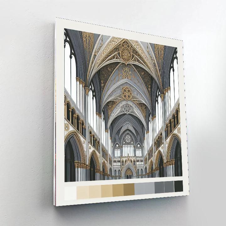 Gothic Cathedral Elegance Painting By Numbers Kit