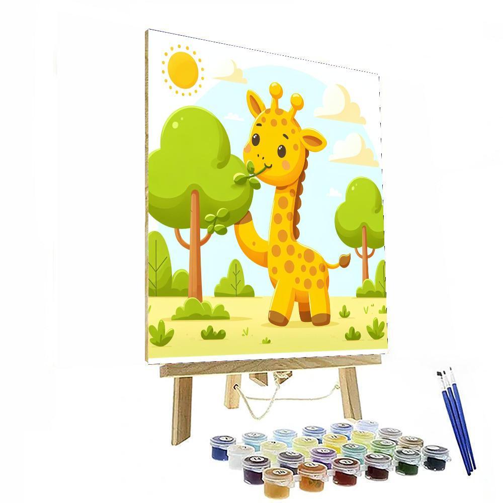 Cheerful Giraffe Painting By Numbers Kit