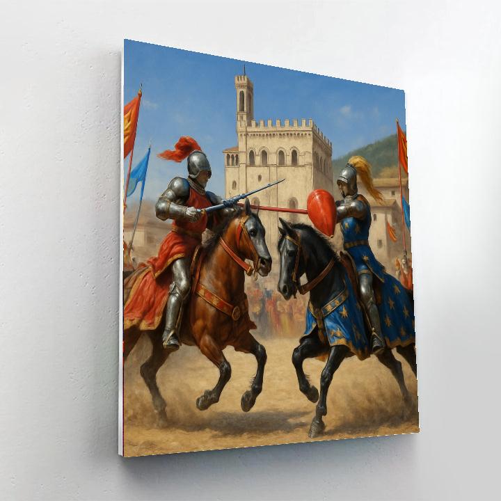 Jousting Tournament Of Historical Reenactment - Italy Paint By Numbers Art
