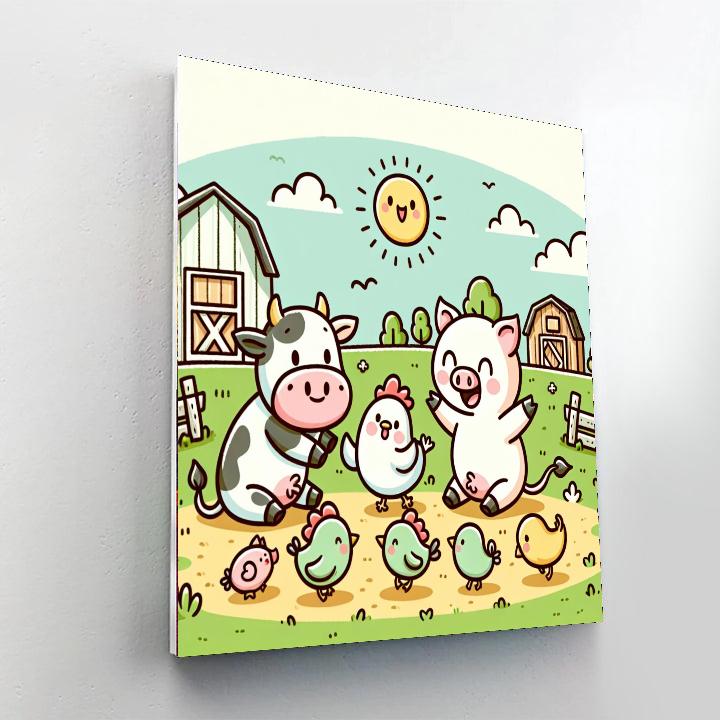 Merry Farm Friends Paint By Numbers Art