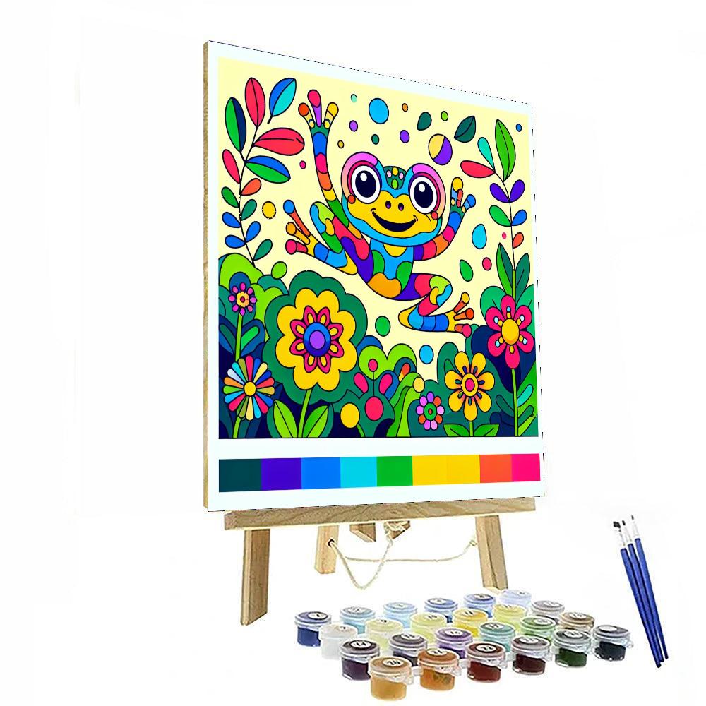 Rainbow Frog's Colorful Leap Paint By Color