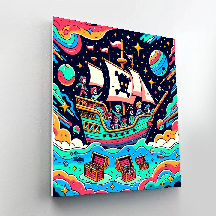 Astral Pirate Ship Voyage Painting Number Kit