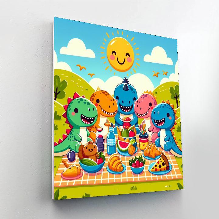 Delightful Dino Picnic Paint By Numbers Kits