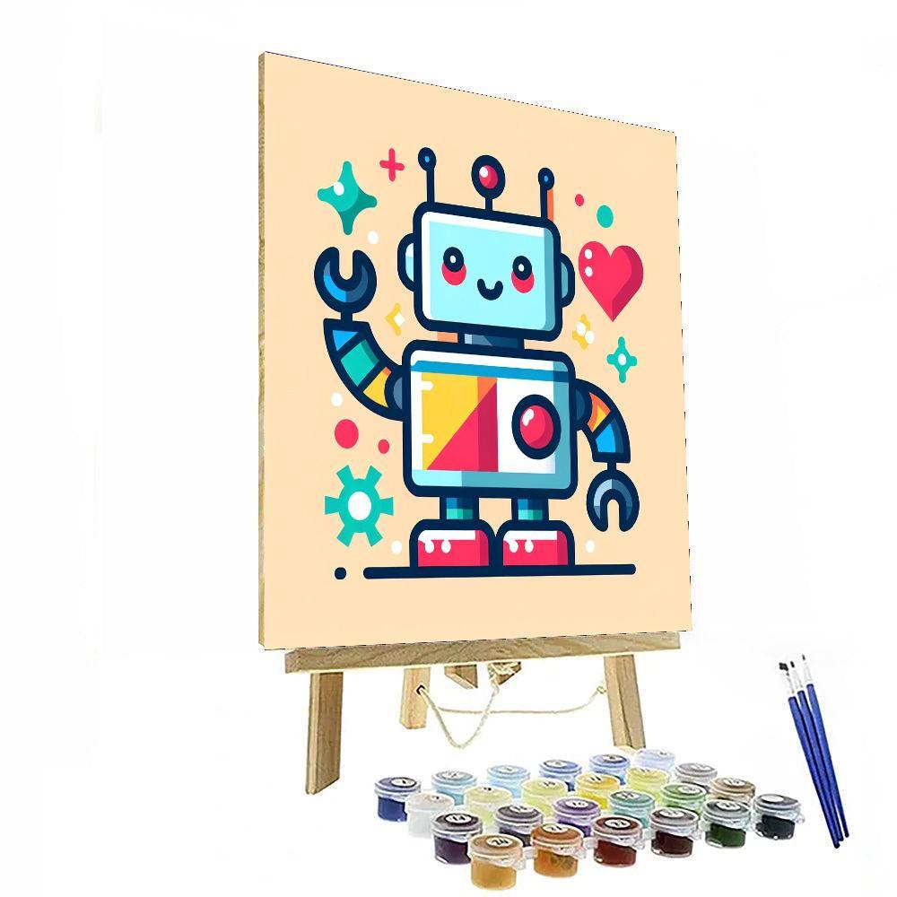Caring Robot DIY Paint By Numbers