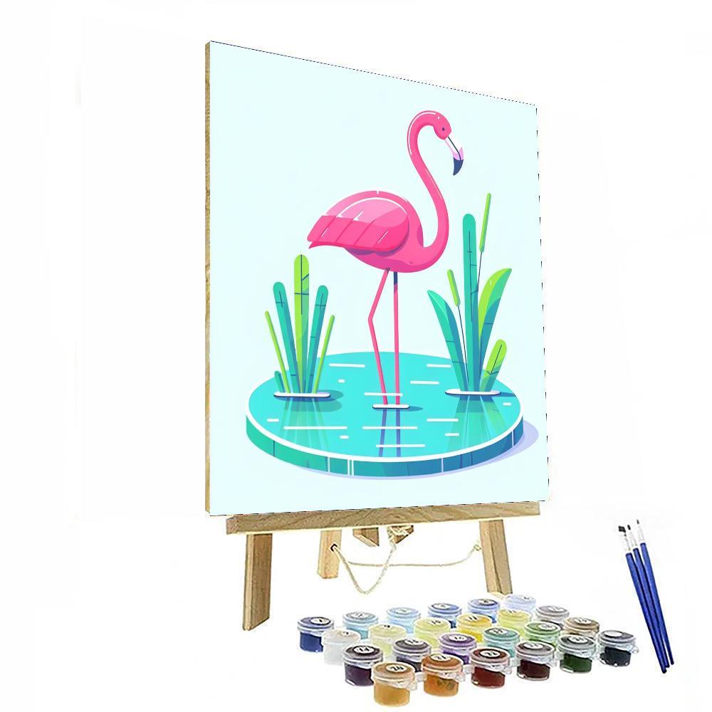 Floating Flamingos Numbered Painting Kits