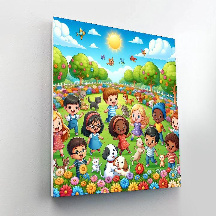 Animal Friends Play Day Paint By Numbers
