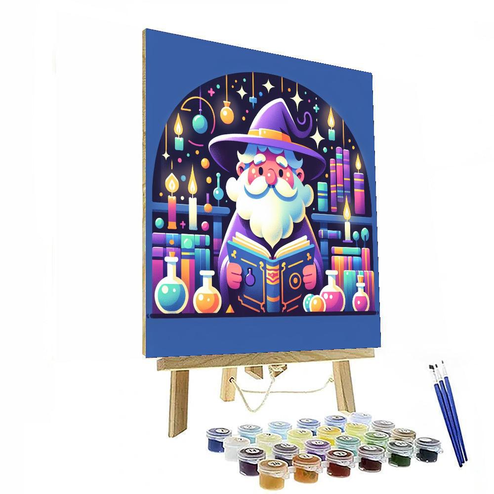 Wizard's Enchanted Spellbook DIY Paint By Numbers