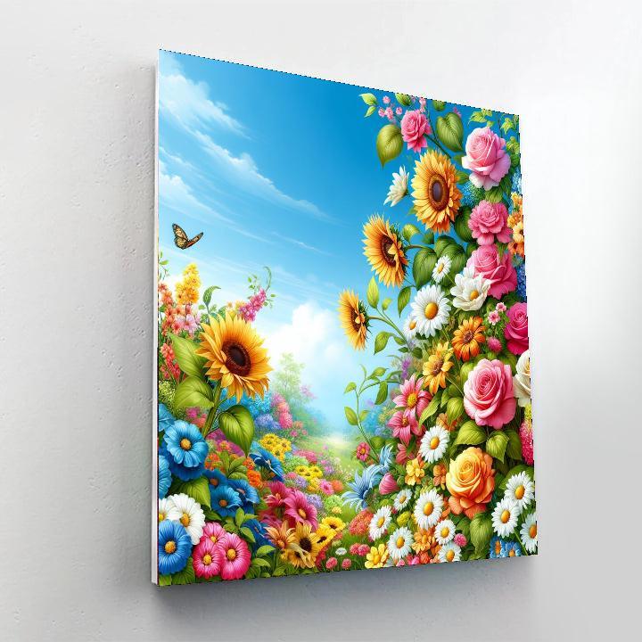 Bright Summer Garden Numbered Painting Kits