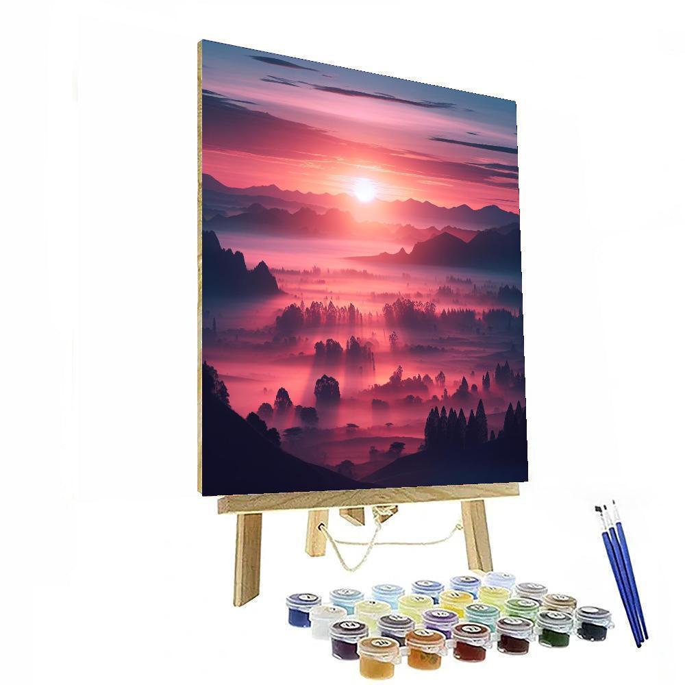 Dawn Radiance Landscape Paint By Numbers Art