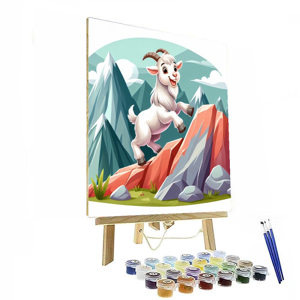 Merry Mountain Goat Numbered Painting Kits