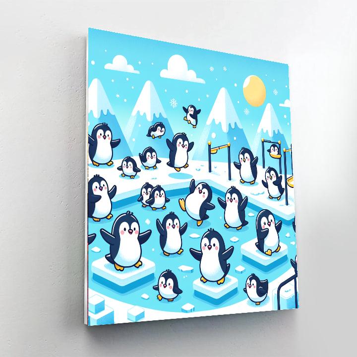 Penguins' Polar Playground Paint By Numbers Kits