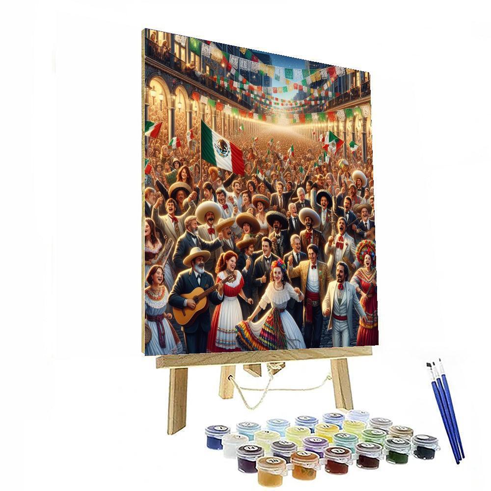 Día De La Independencia - Mexico City, Mexico Paint By Numbers