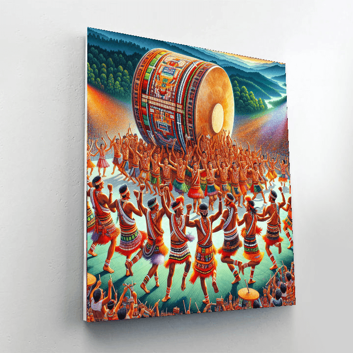Wangala Festival - India Painting By Numbers Kit