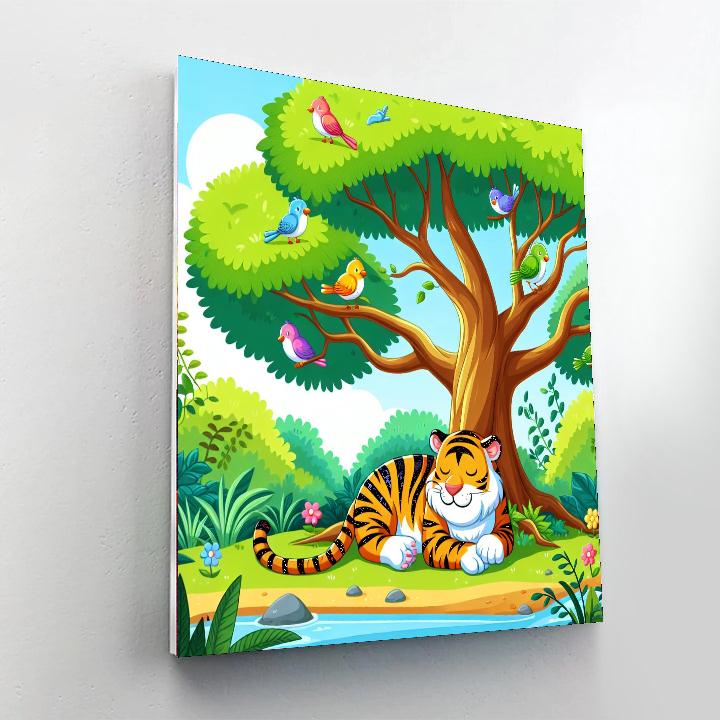 Quiet Jungle Oasis Paint By Numbers