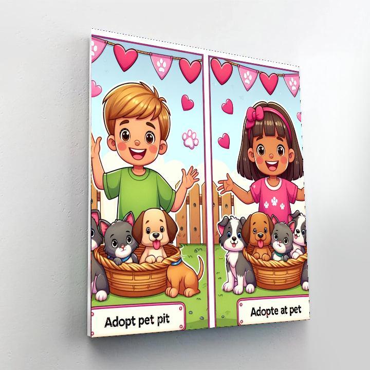 Enchanting Pet Adoption Fair Paint By Numbers Kits