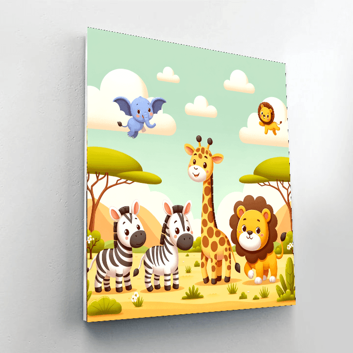 Happy Safari Paint By Number