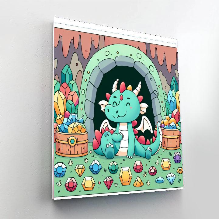 Mystical Dragon Cave Paint By Numbers Art