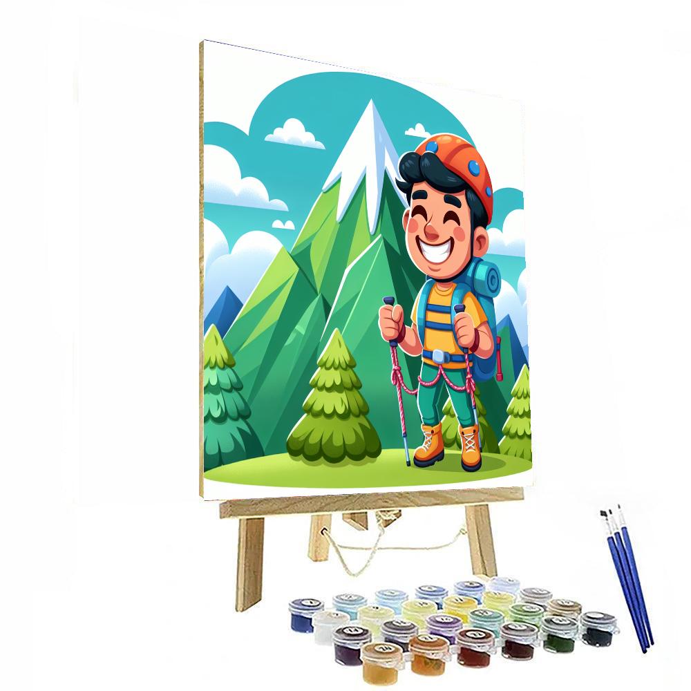 Merry Mountain Climber Number Painting