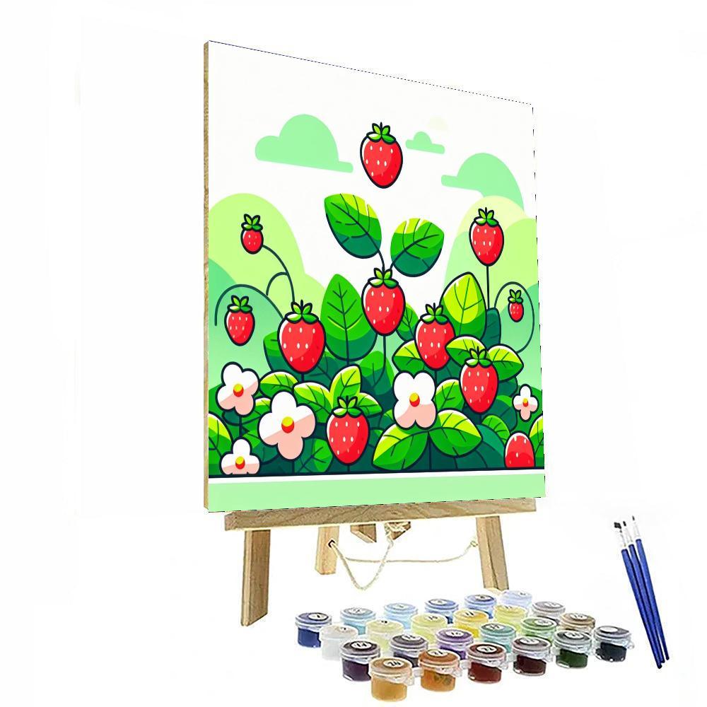 Sweet Strawberries Numbered Painting Kits