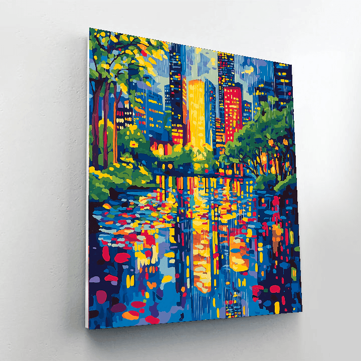 Georgia O'Keeffe Inspired Urban Waves  Paint By Numbers