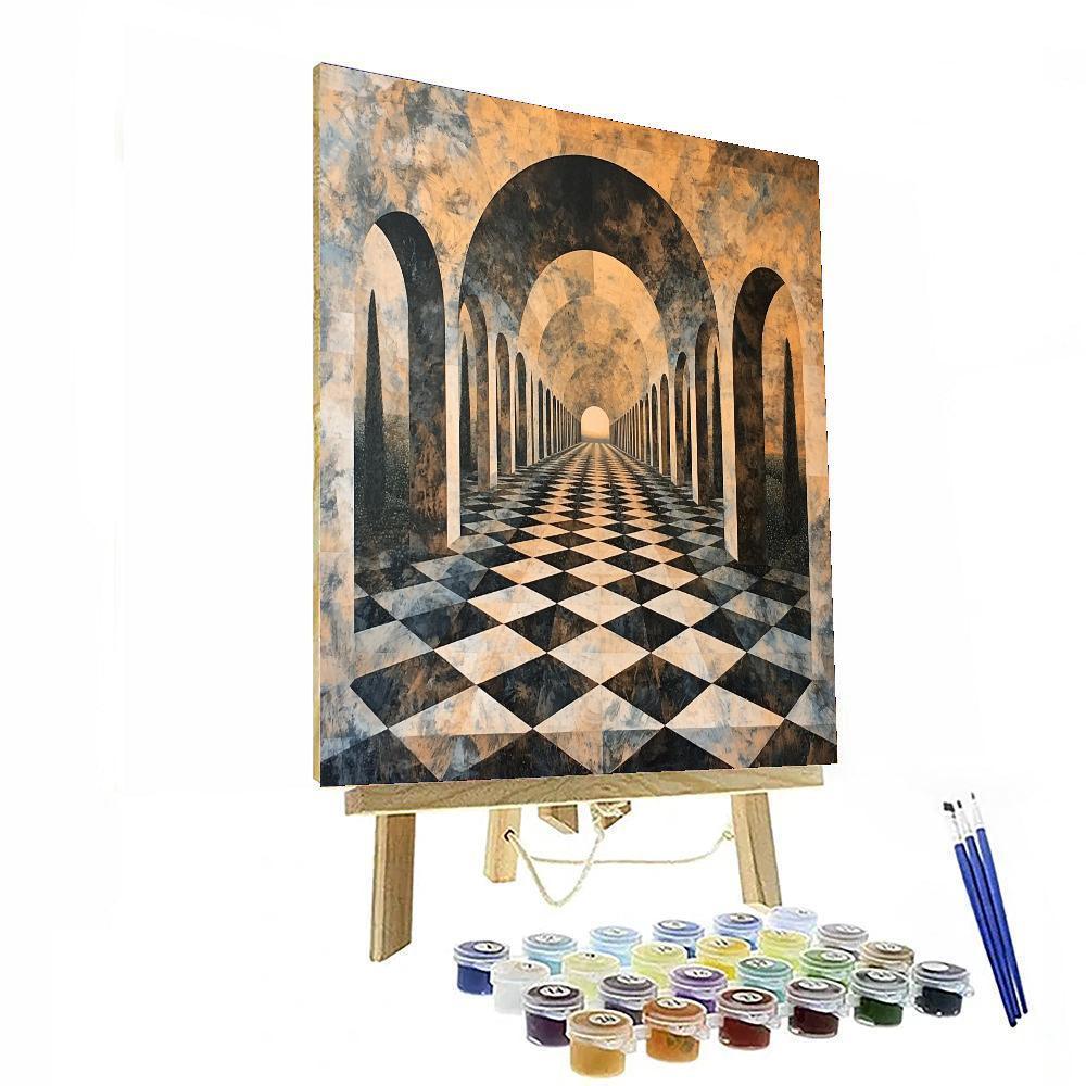 M.C. Escher Inspired Symmetrical Illusion  Paint By Number