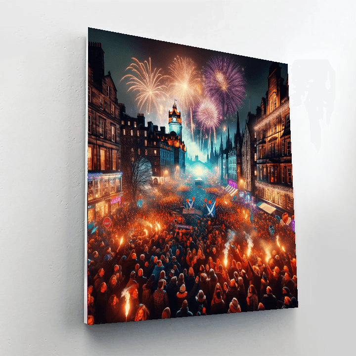Hogmanay New Year's Celebration - Edinburgh, Scotland DIY Paint By Numbers