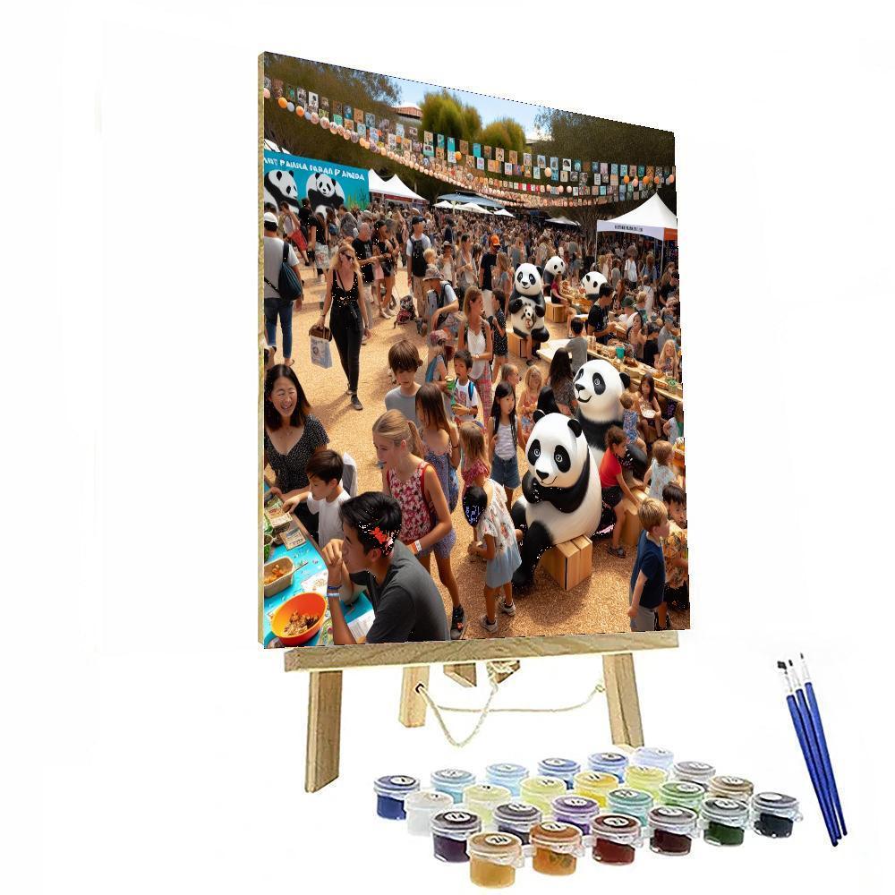 Panda Festival Paint By Numbers Art