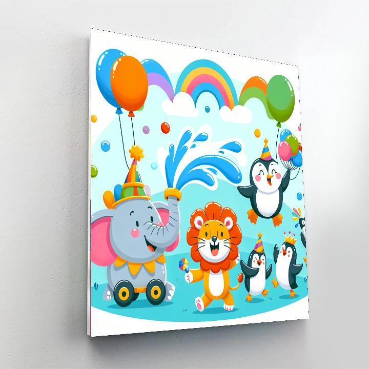 Happy Zoo Parade Numbered Painting Kits