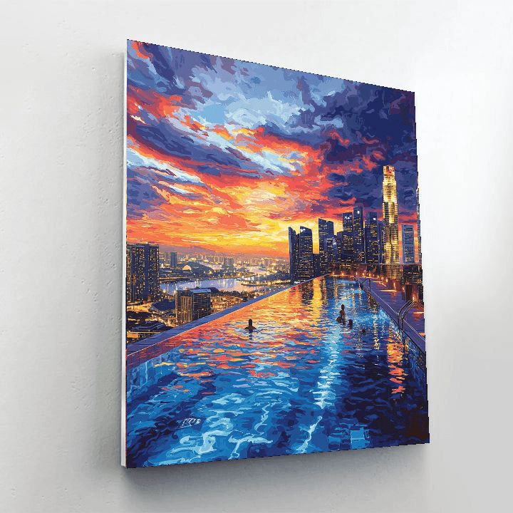 Marina Bay Sands Infinity Pool - Singapore Numbered Painting Kits