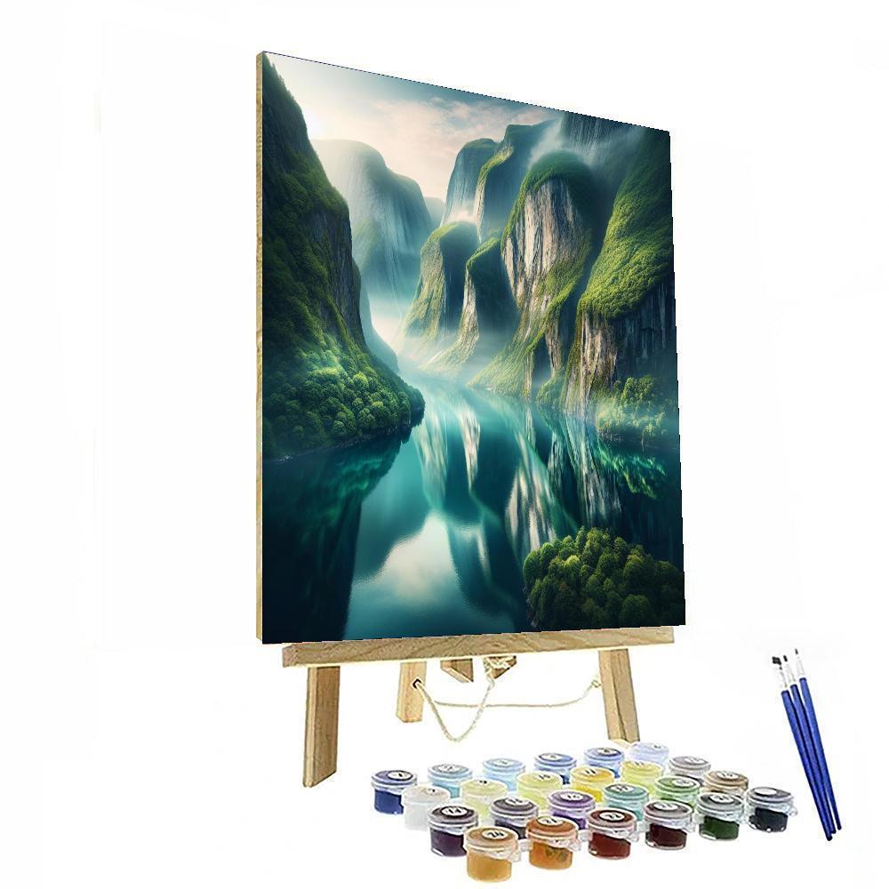 Mystic Nordic Fjord Number Painting