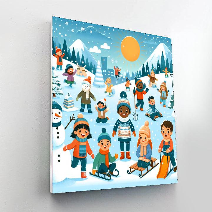 Wonderful Winter Activities Painting By Numbers Kit