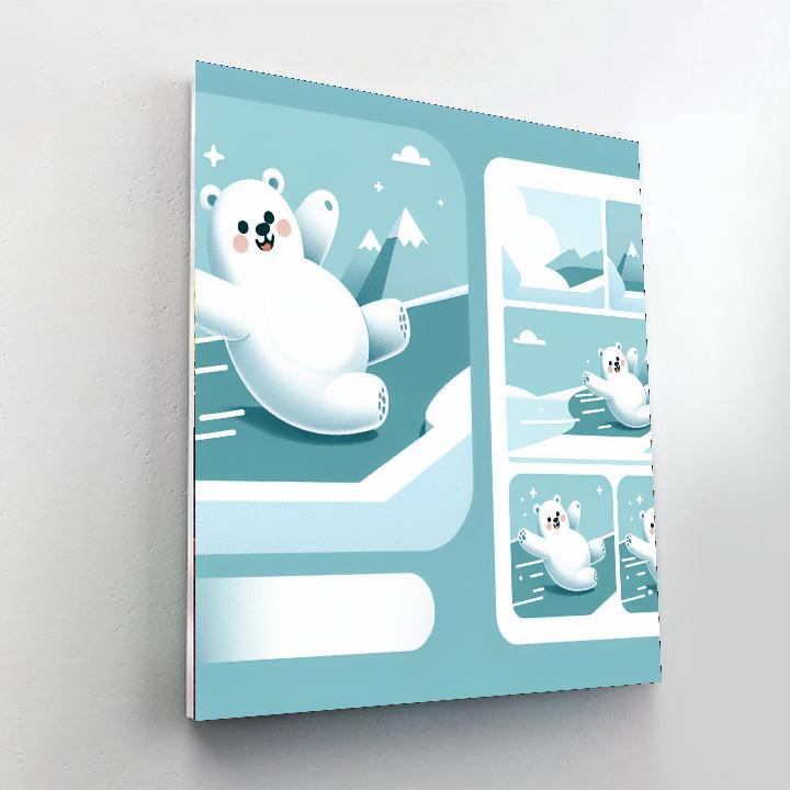 Playful Polar Bear Paint By Numbers Kits