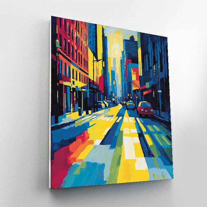 Edward Hopper Inspired Urban Whirl  Paint By Number