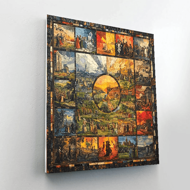 Courbet Inspired Historical Tapestry Of Time  Painting By Numbers Kit