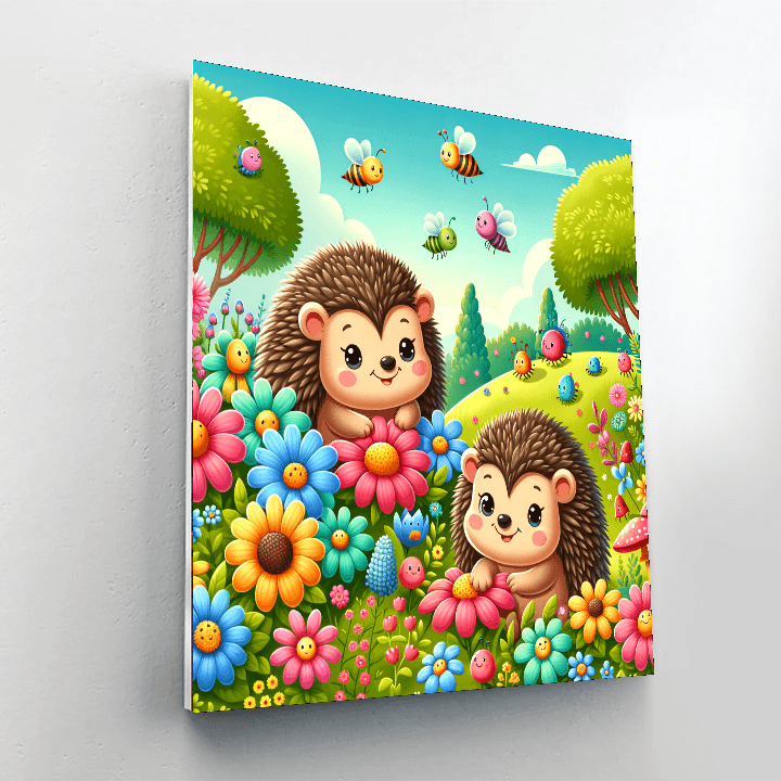 Happy Hedgehog Adventures Number Painting