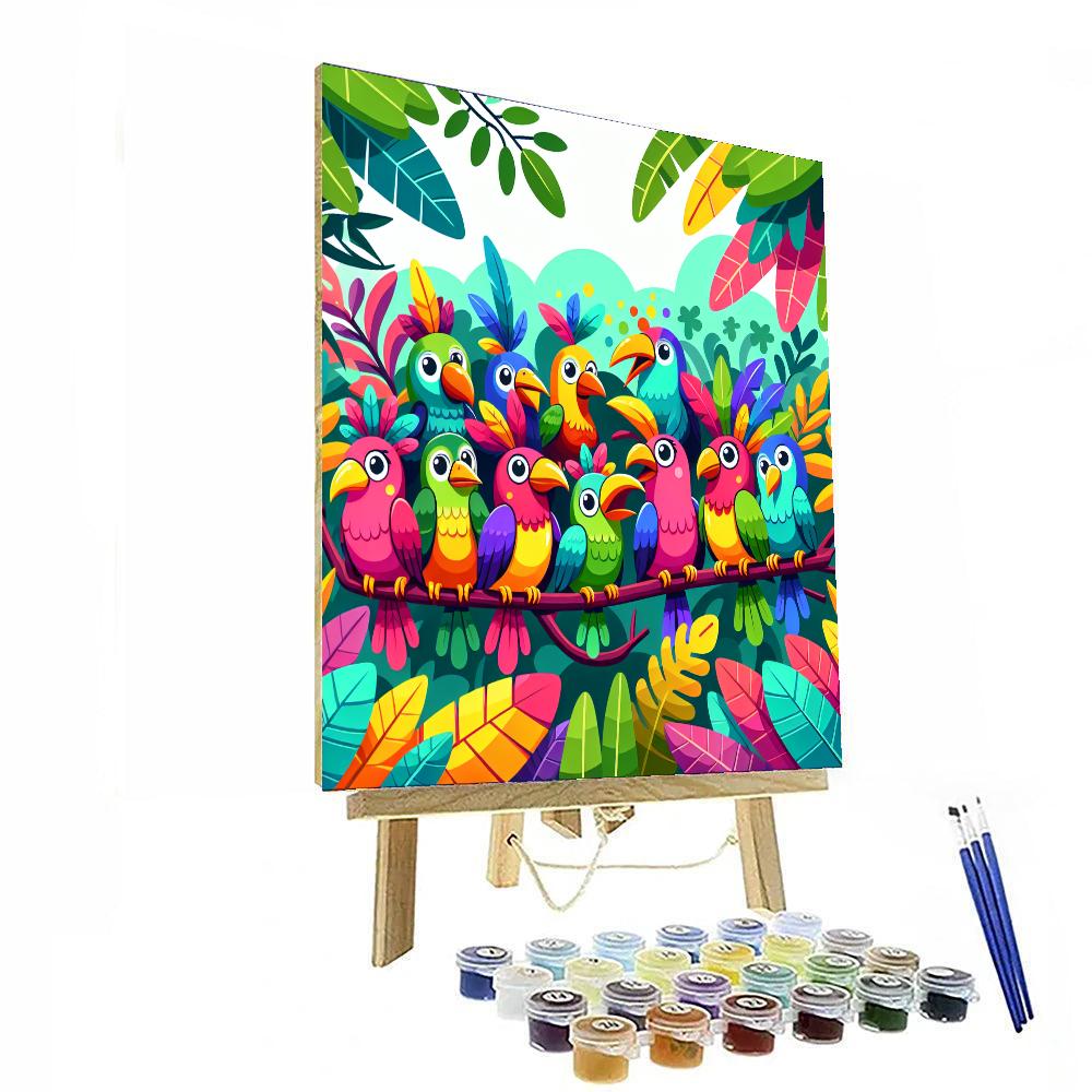 Vibrant Jungle Bird Watch Paint By Number