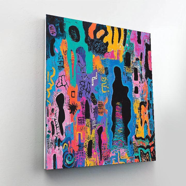Jean-Michel Basquiat Inspired Voices Of The Void  Numbered Painting Kits