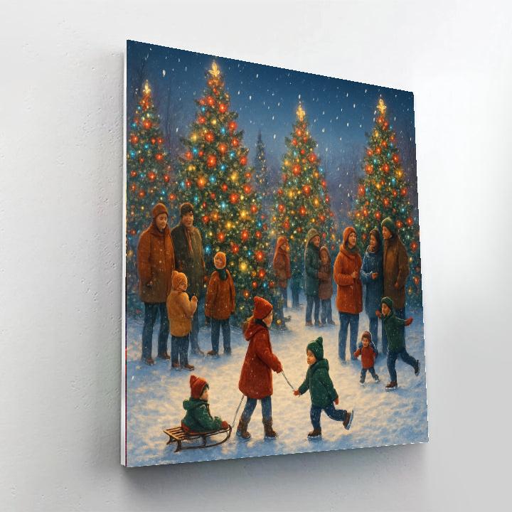 Festival Of Trees Painting By Numbers Kit