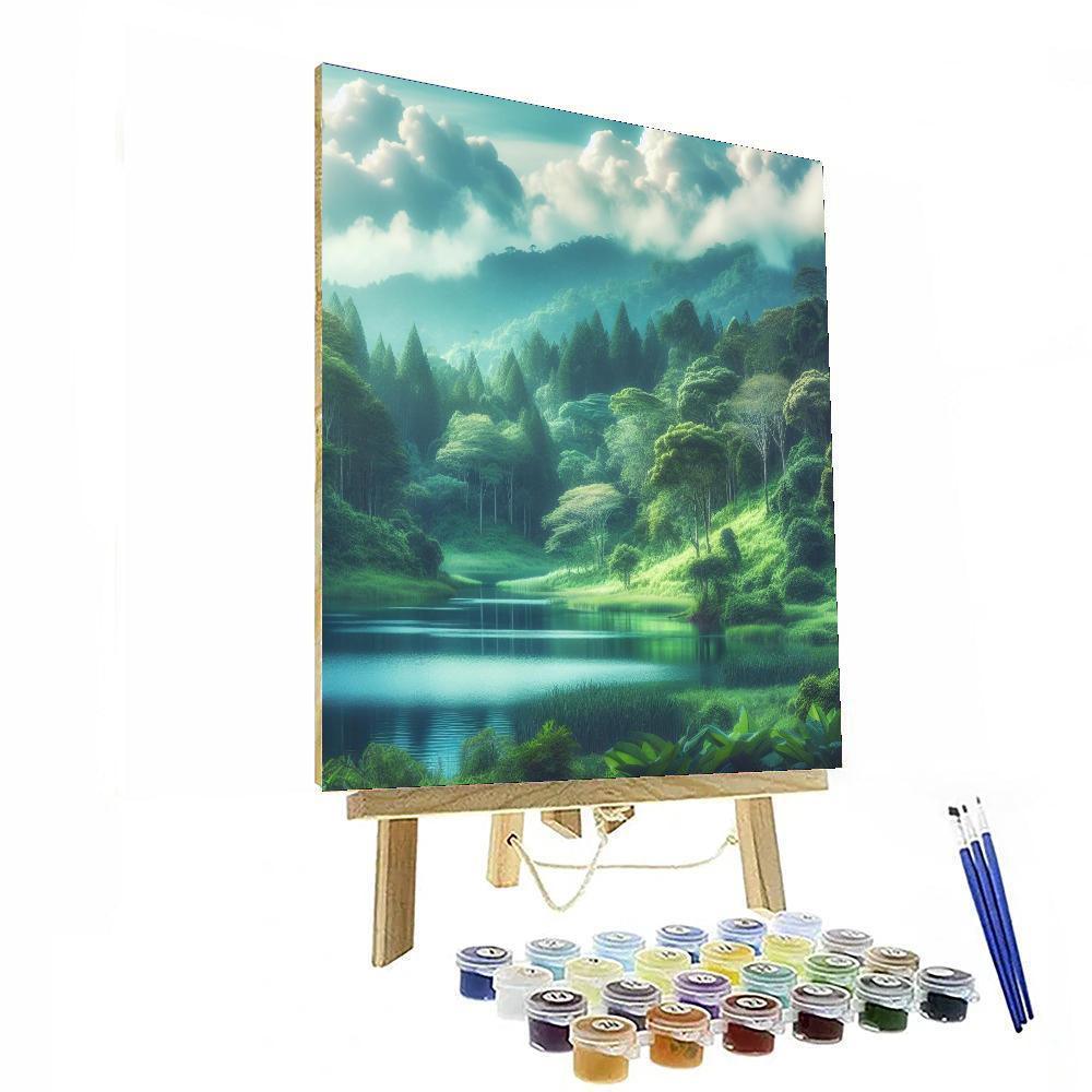 Charming Lakeside Retreat Paint By Numbers