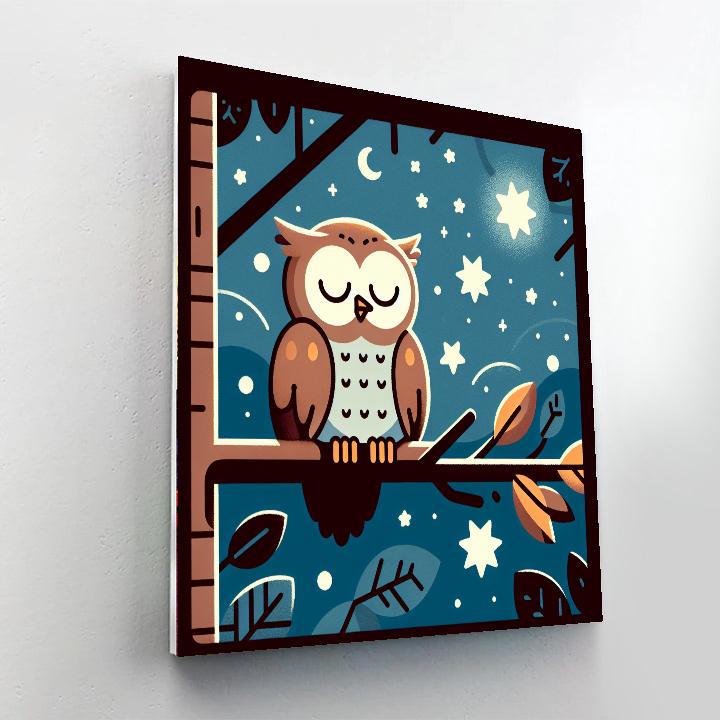 Stargazing Owl Paint By Number