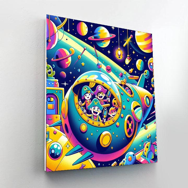 Space Pirates Quest Number Painting