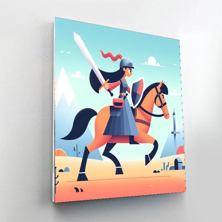 Courageous Knight Quest Paint By Numbers Art