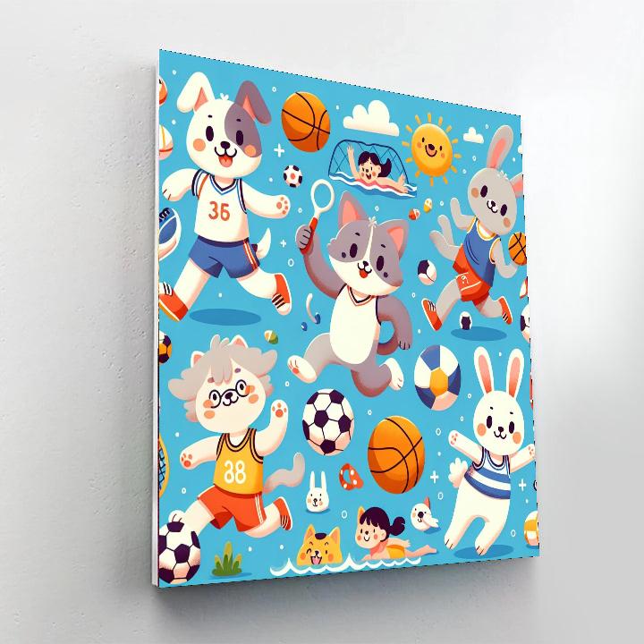 Sporty Animals Painting By Numbers Kit