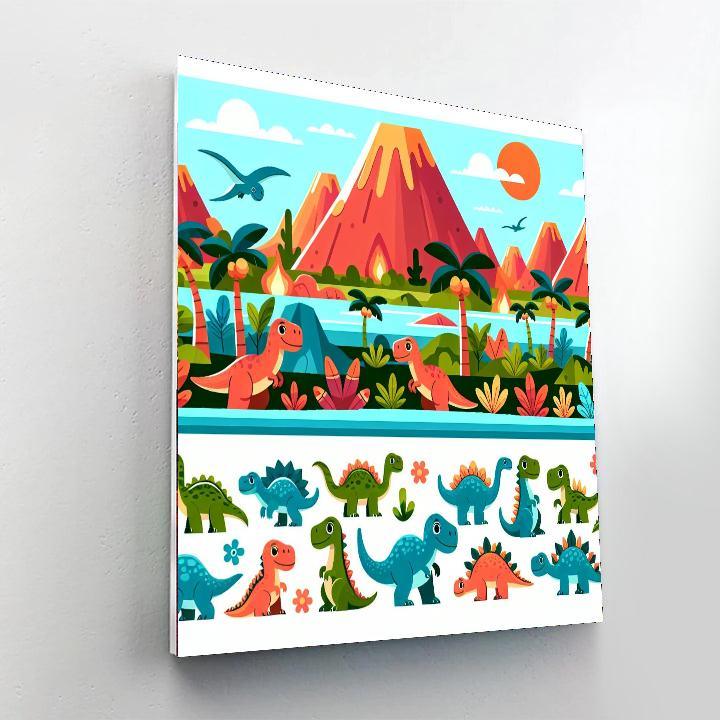 Dinosaur Discovery Time Paint By Color