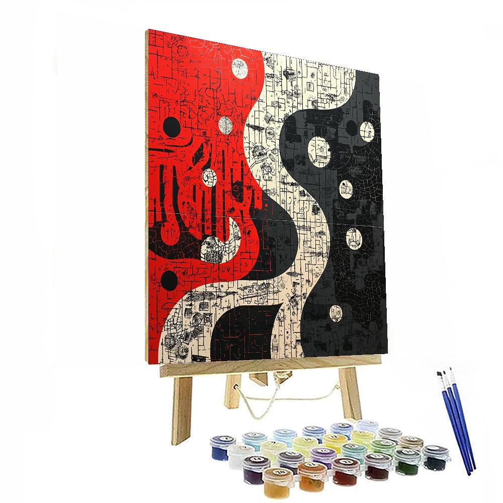 Banksy Inspired Cycle Of Waste  DIY Paint By Numbers