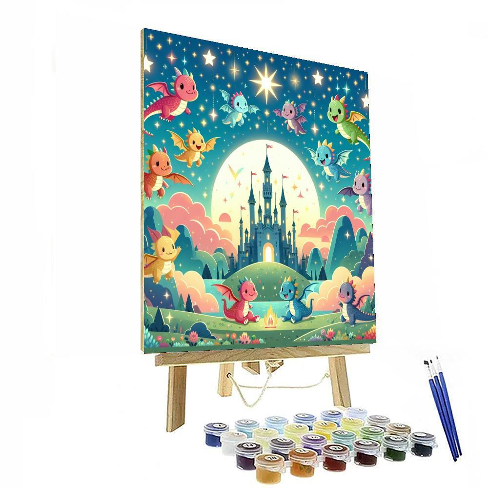 Magical Adventure With Dragons Painting Number Kit
