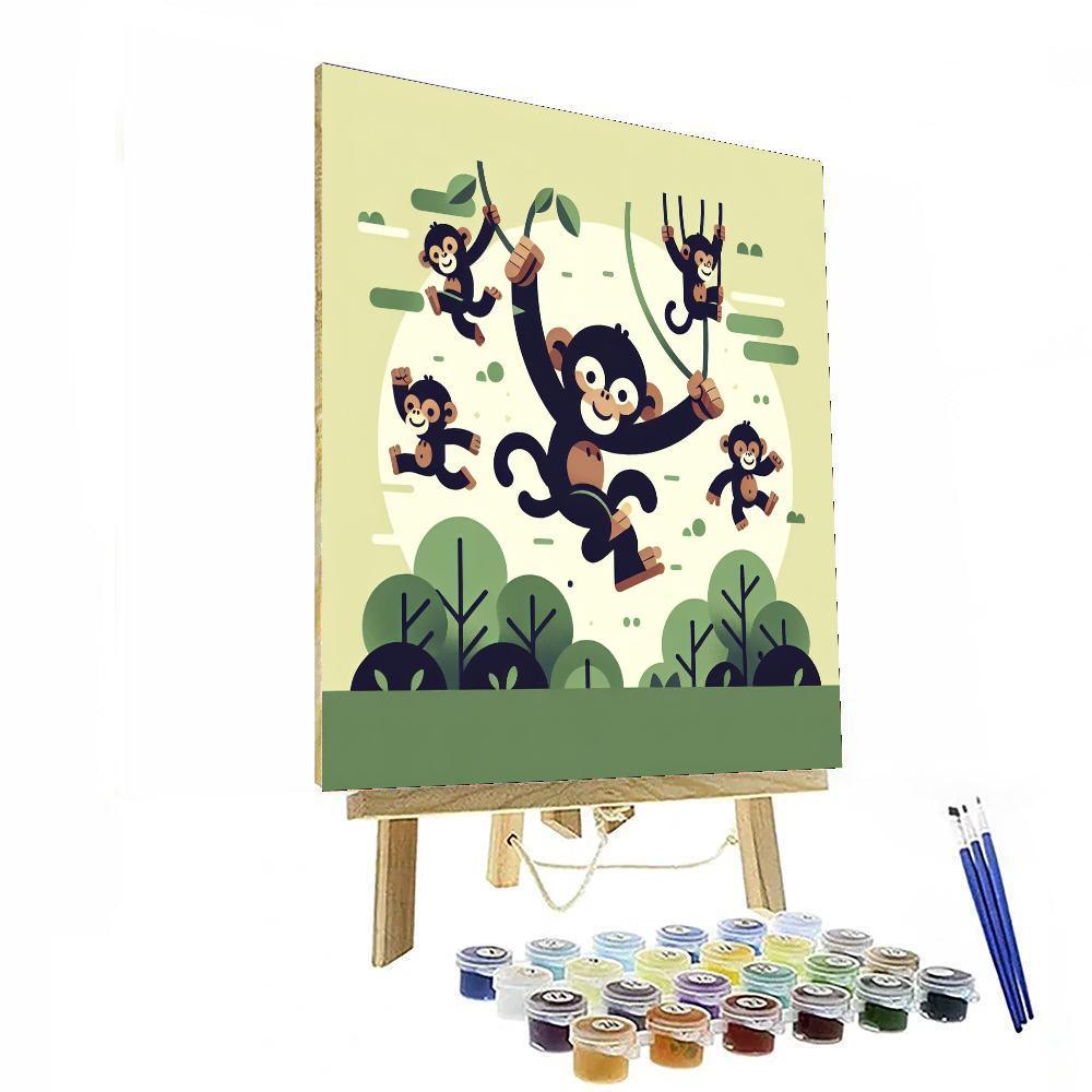 Chirpy Chimpanzee Capers Paint By Color
