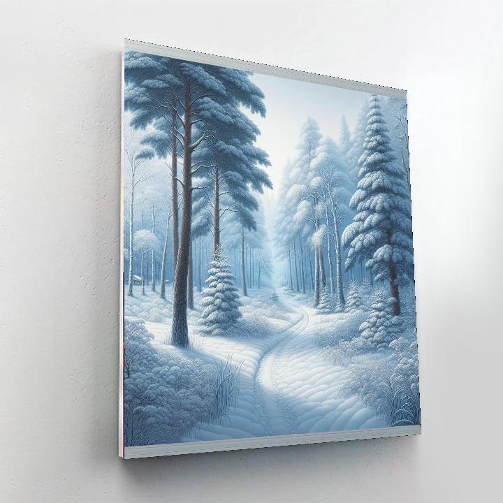 Winter Woodland Scene Paint By Numbers Art