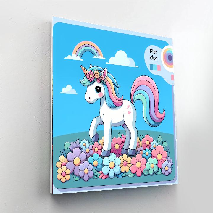 Frolicking Unicorn Foal Paint By Numbers Kits