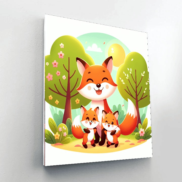 Friendly Fox Family Paint By Number